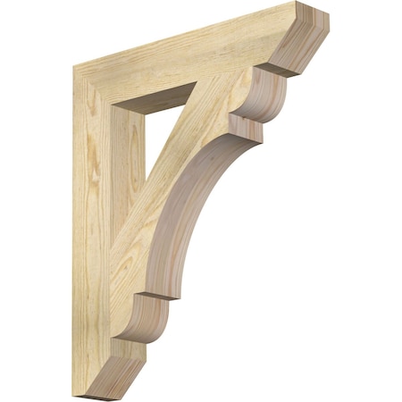 Ekena Millwork Olympic Slat Rough Sawn Bracket, Douglas Fir, 4"W x 22"D x 26"H BKT04X22X26OLY06RDF